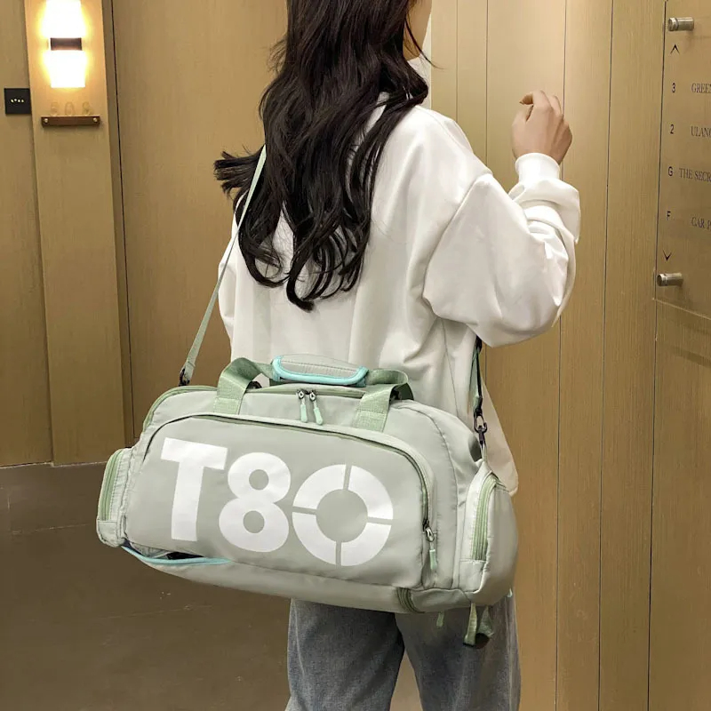 Pale-turquoise sports duffel bag · BG-MS-2105565435