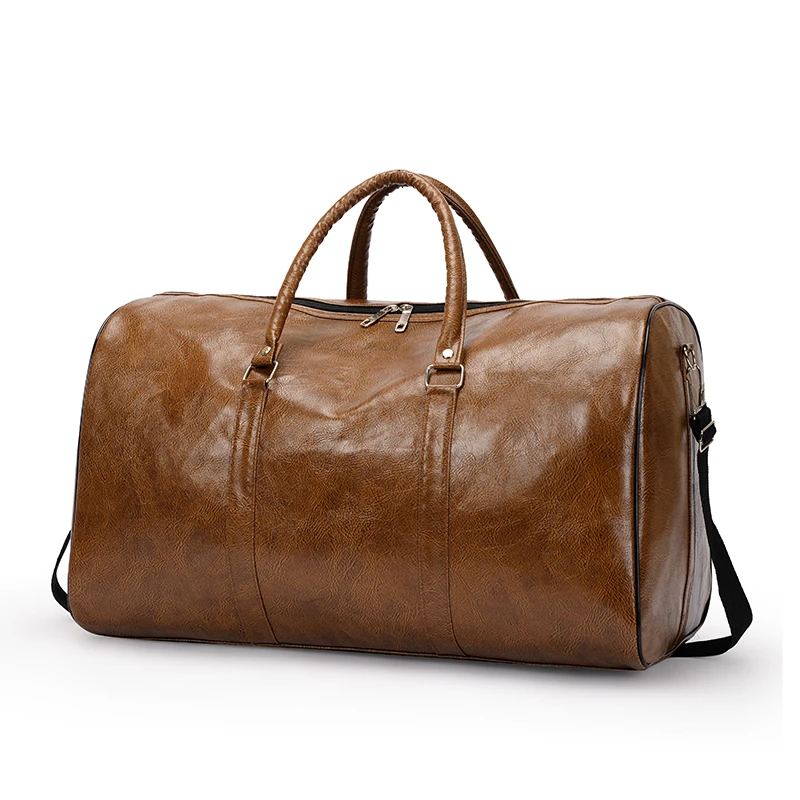 Brown vintage barrel duffel bag · BG-MS-2109717345