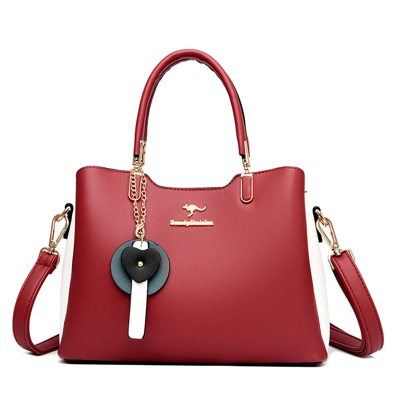 Red structured handbag · BG-MS-2117809935