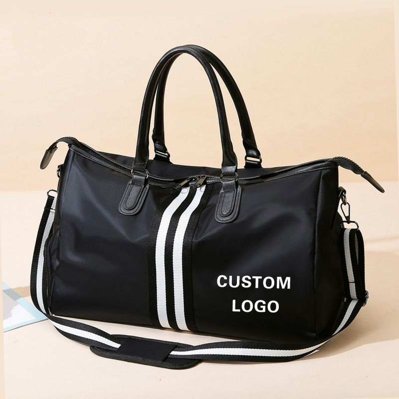 Black barrel-shaped gym duffel · BG-MS-2120418435