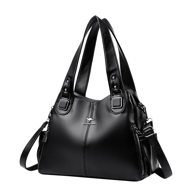 Black wide-handle tote bag · BG-MS-2122838705