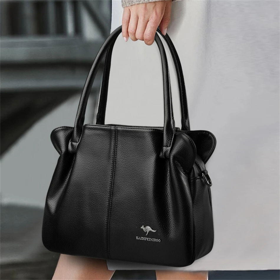 Black side-gusset tote handbag · BG-MS-2123232425