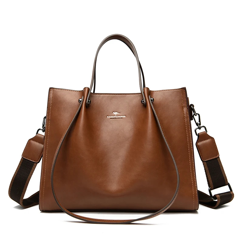 Brown minimalist tote handbag · BG-MS-2130664745