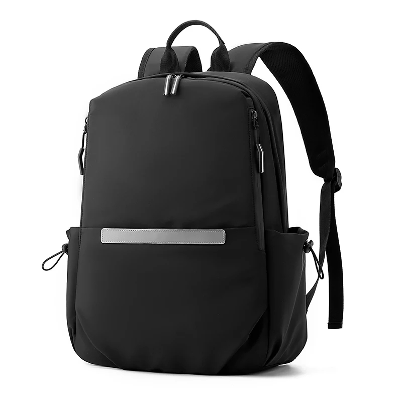 Black minimalist zip laptop backpack · BG-MS-2133932805