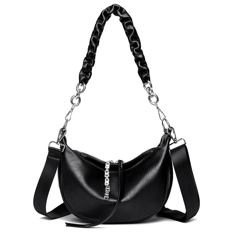 Black crescent shoulder bag · BG-MS-2147487125