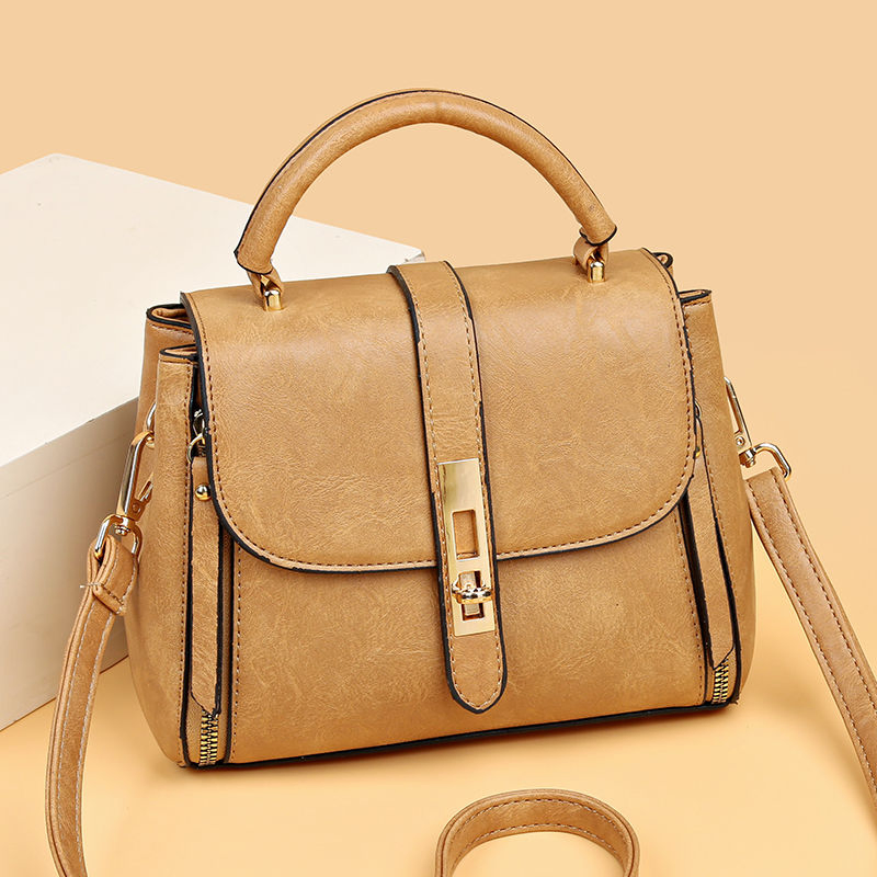 Camel square-flap satchel bag · BG-MS-2147519105