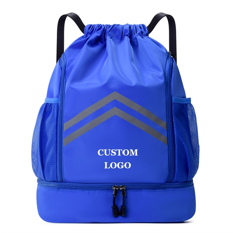 Blue drawstring sports backpack · BG-MS-2155678855