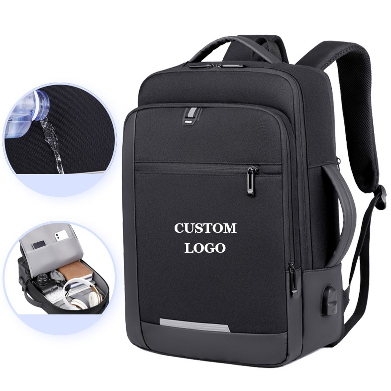 Dark-grey large travel laptop backpack · BG-MS-2156396055