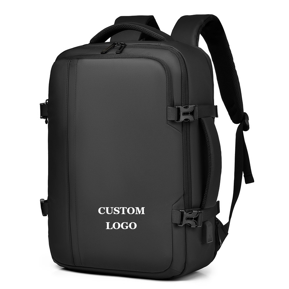 Black rounded laptop travel backpack · BG-MS-2157497735