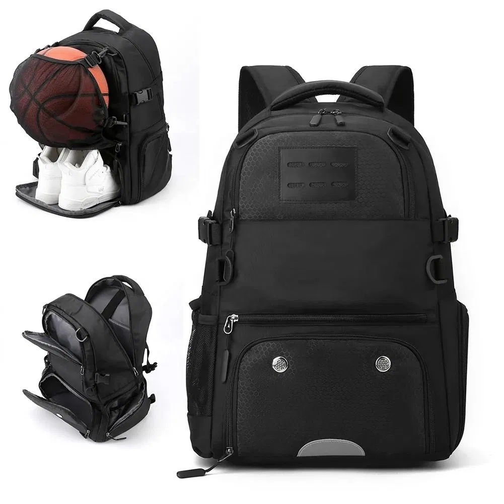 Black ball-storage sports backpack · BG-MS-2181698485