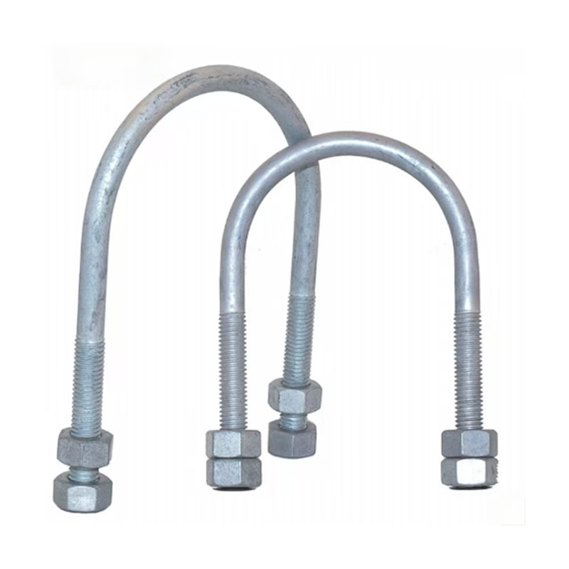 Round-bend U-bolt with threaded legs · YN-013
