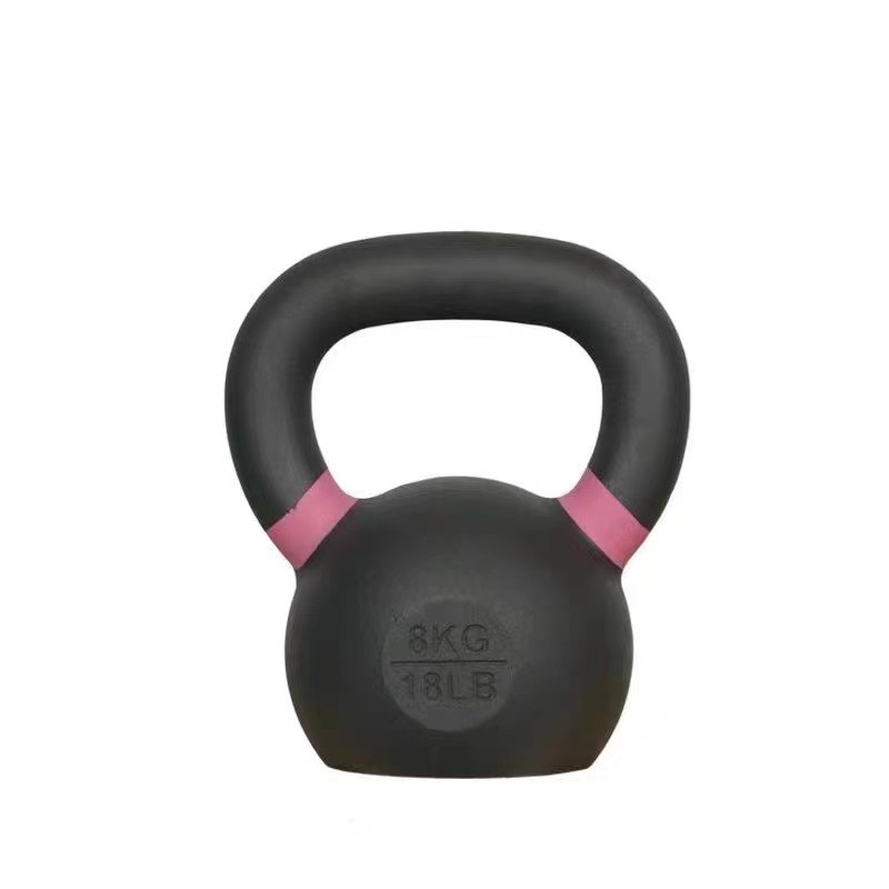 Solid Cast Iron Color Ear Coated Kettlebell · WZB-014