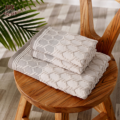 Yarn-dyed jacquard towel set · GY-002 — 2