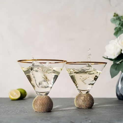 Ball-foot stemless martini glass · HJ-016