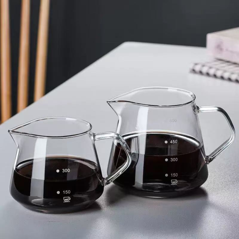 Angular-bellied glass coffee server · HJ-039