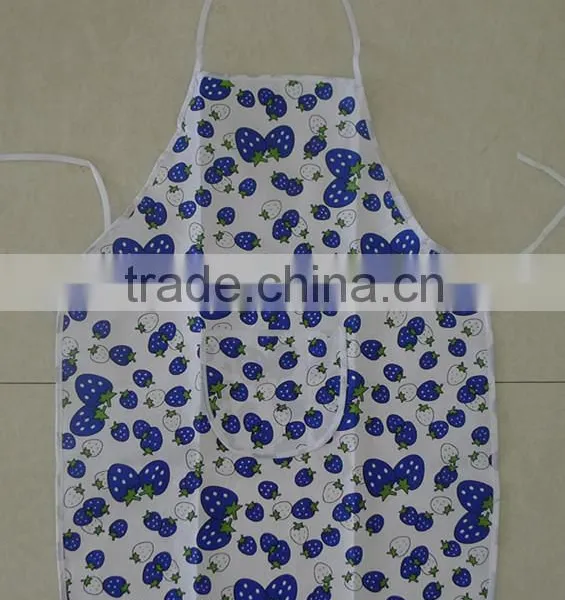 Straight Oxford-fabric apron with centre pocket · GY-087