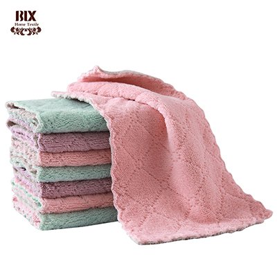 Microfiber dish cloth with diamond stitching · GY-033