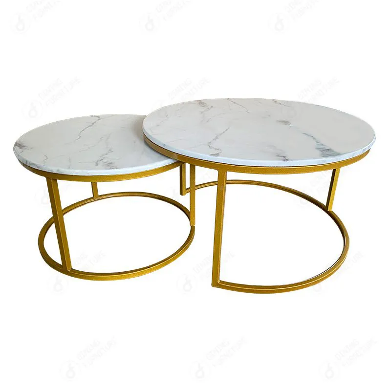 Nesting coffee tables with open-ring bases DT-S05 · XH-089