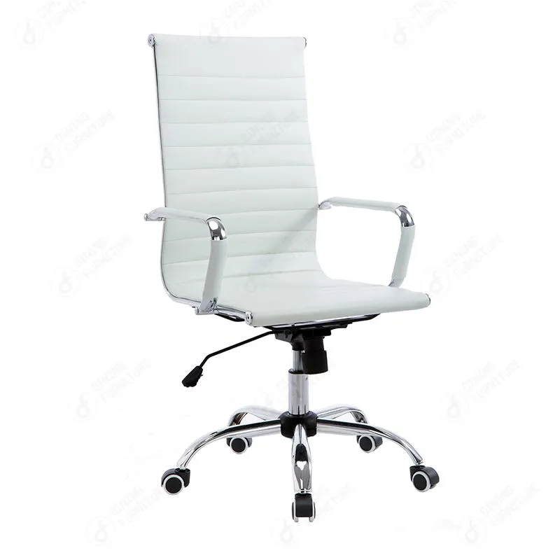 High straight-back castor chair with metal arms DC-B10 · XH-055