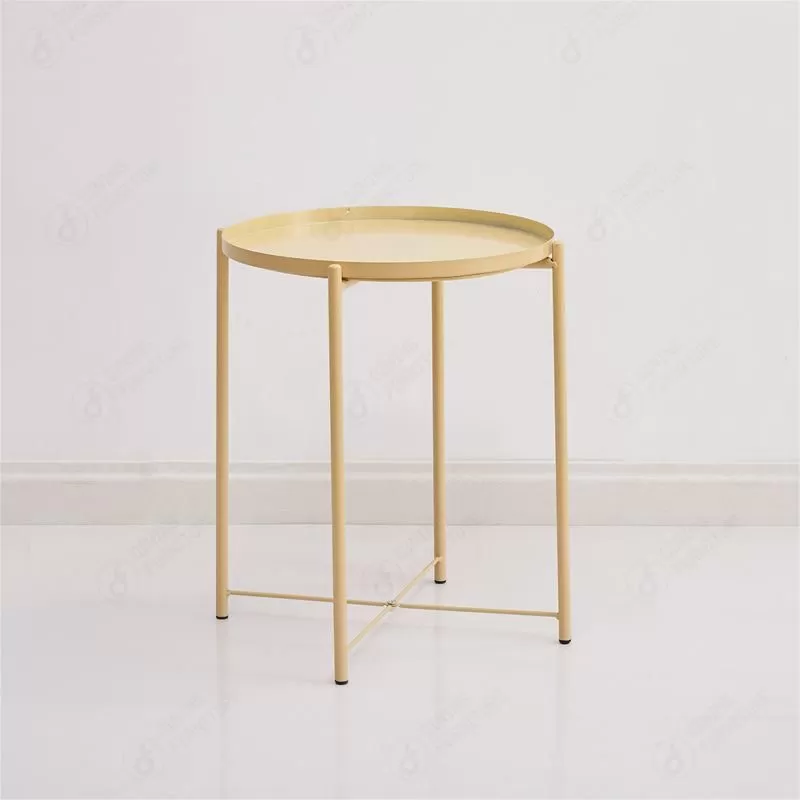 Rimmed tray side table with cross-braced legs DT-T01 · XH-090