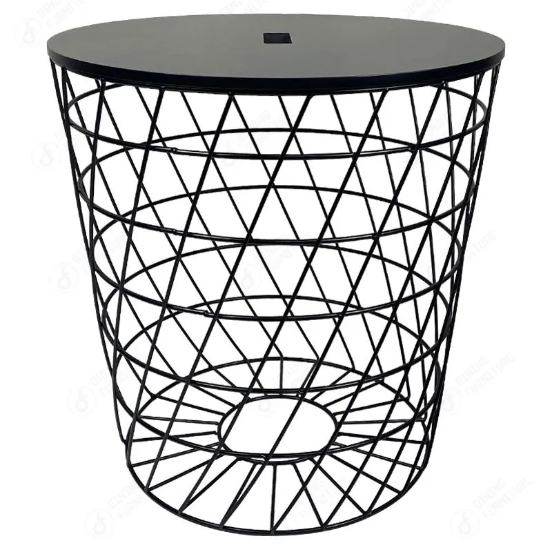 Round side table with wire-basket base DT-M16 · XH-087