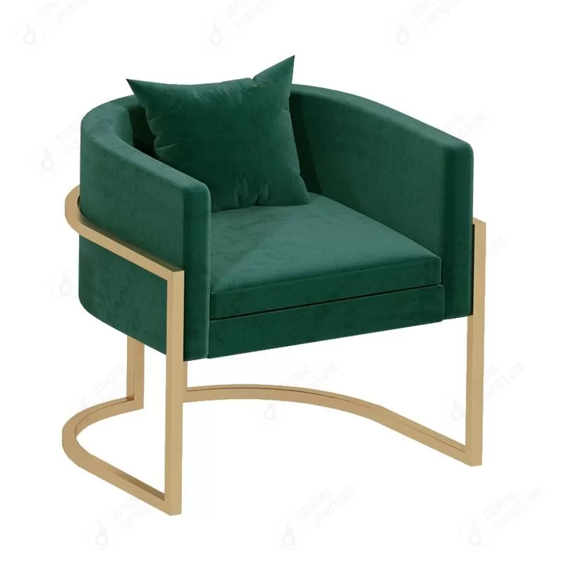 Upholstered armchair with semicircular base frame DS-11 · XH-080
