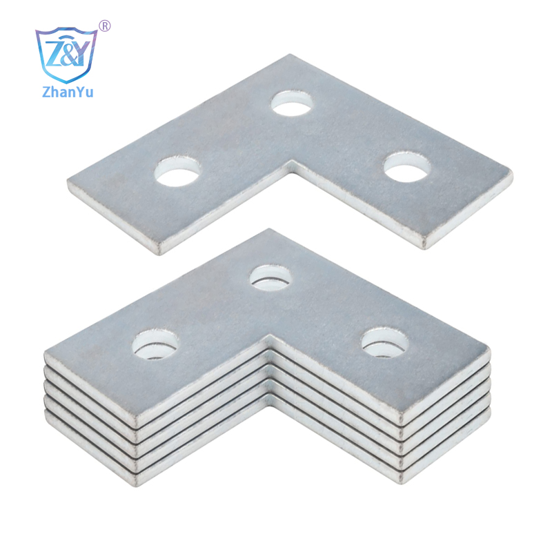 Flat L-shaped strut connector plate · YN-113