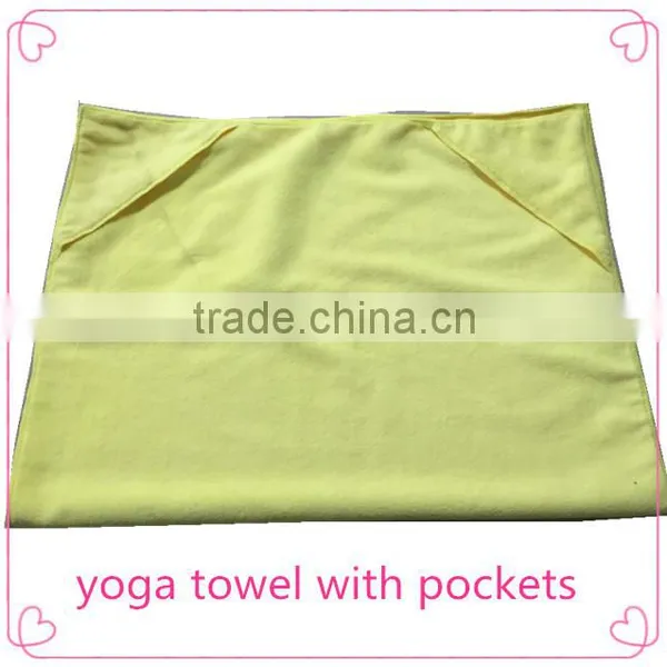 Yoga towel with four corner pockets · GY-078