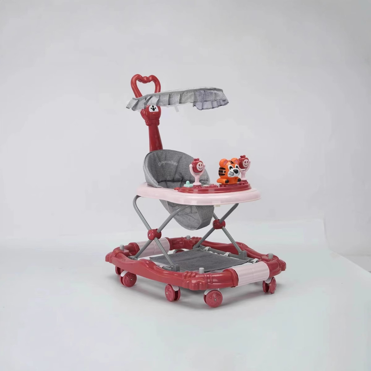 Round-base walker with crossing frame and overhead canopy R055 · PX-058