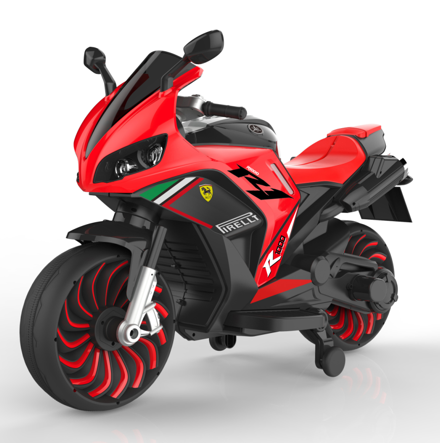 Wide-tyre electric motorcycle toy with streamlined fairing c082 · PX-046