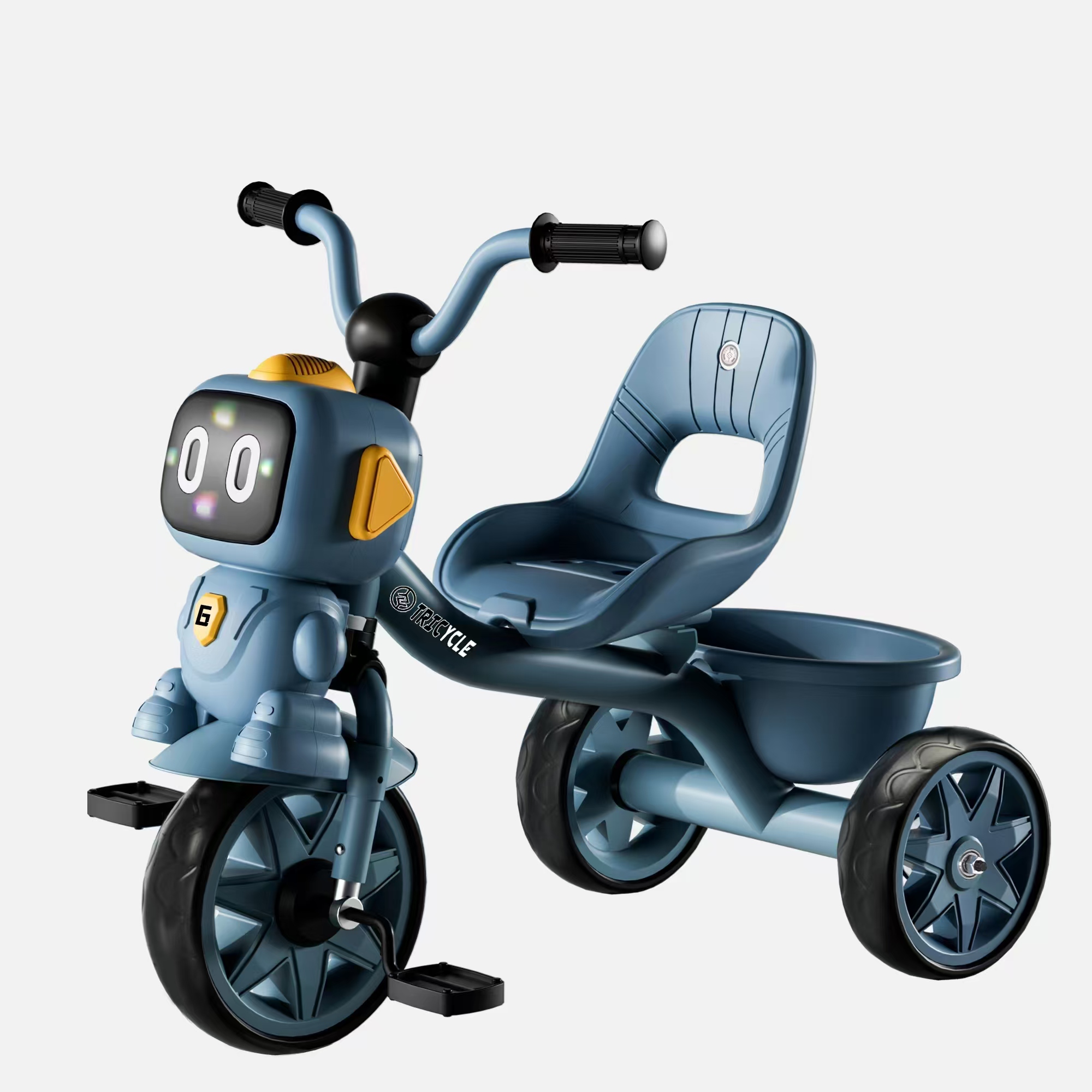 Shell-seat pedal tricycle with rear tray XD035 · PX-060