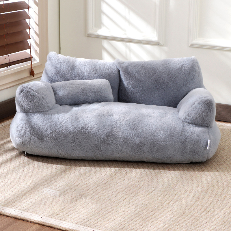 Plush pet sofa with back cushions · NH-046