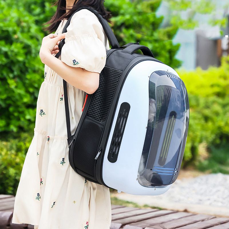 Clear-capsule pet backpack with long vents · NH-060