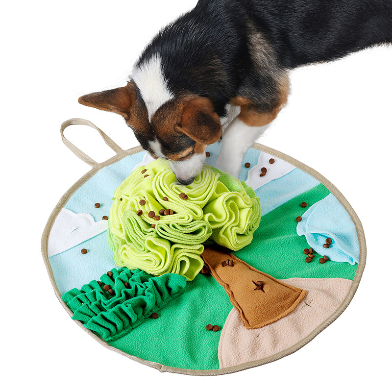 Round segmented snuffle mat with flaps · NH-020