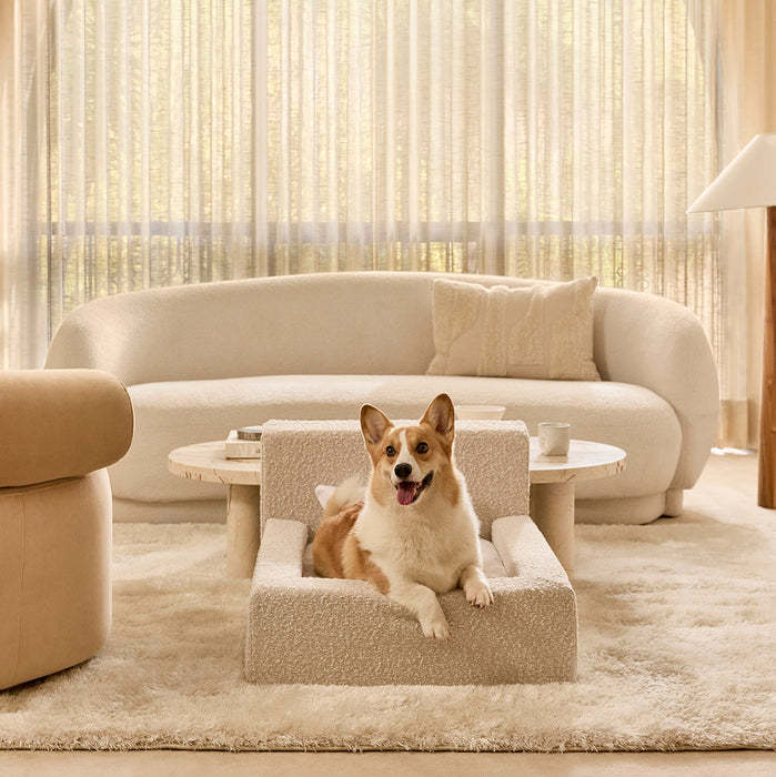 Mini pet sofa with block arms · NH-045