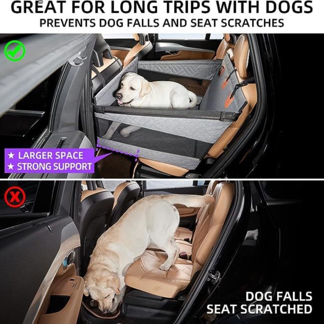 Rear-seat pet hammock with extended platform · NH-023