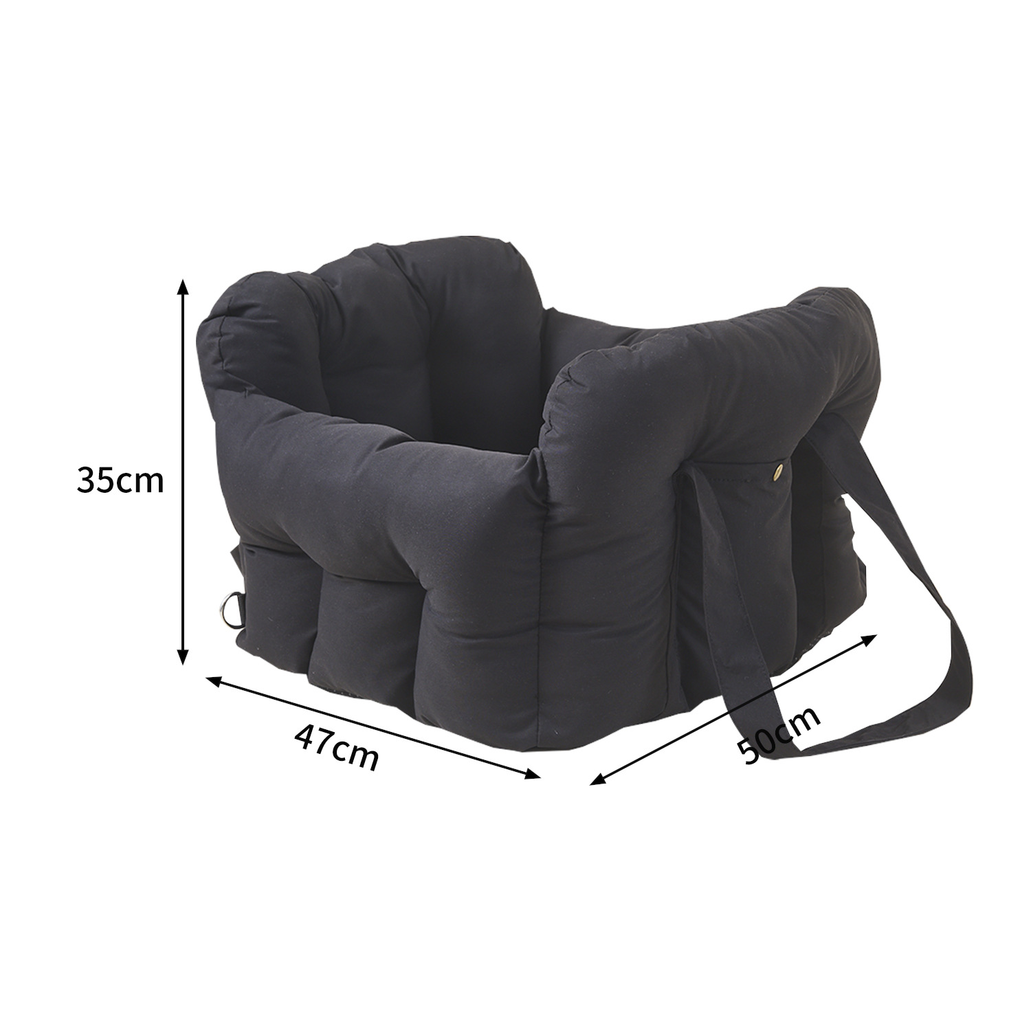 Padded pet car seat with side bolsters · NH-022