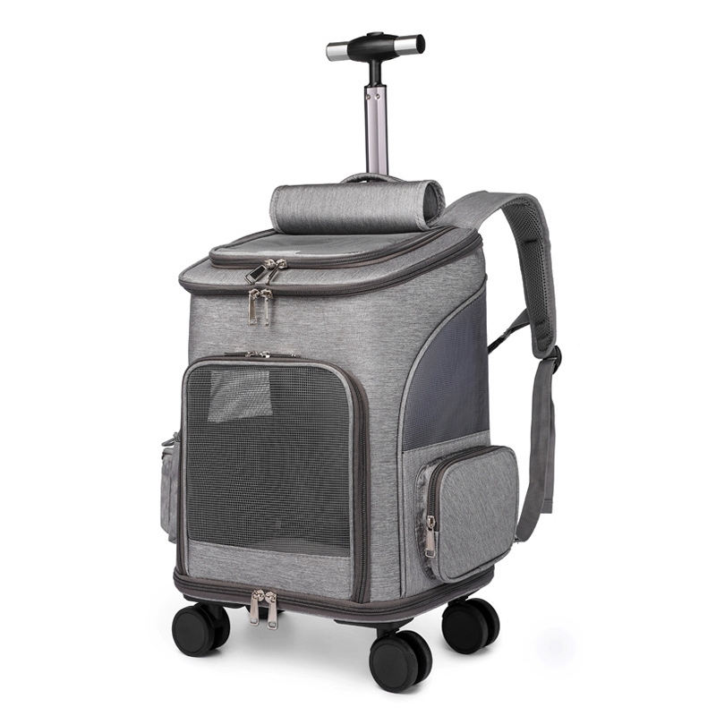 Four-wheel trolley pet backpack · NH-049