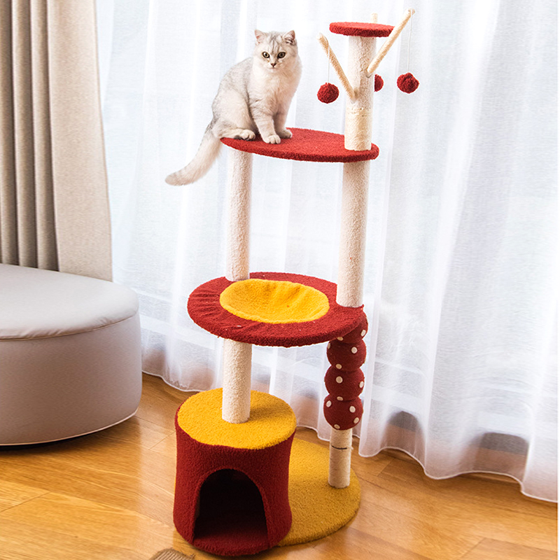 Branched cat tower with fruit-shaped cave · NH-084