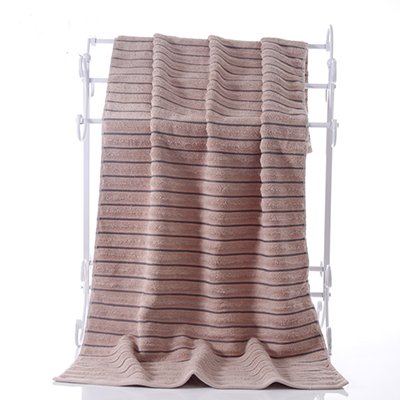 Bamboo-fiber bath towel with horizontal raised ribs · GY-036