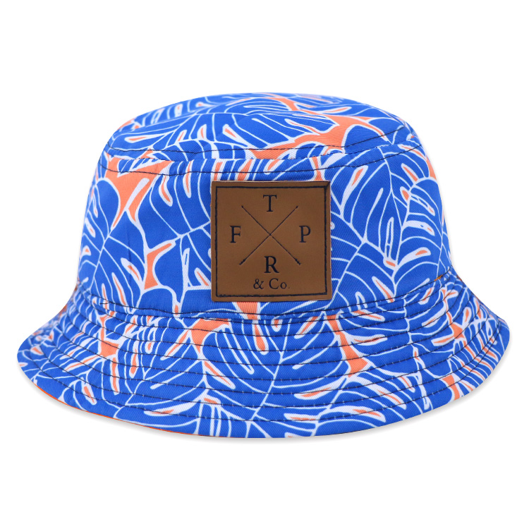 Reversible printed bucket hat without chin cord · FS-090