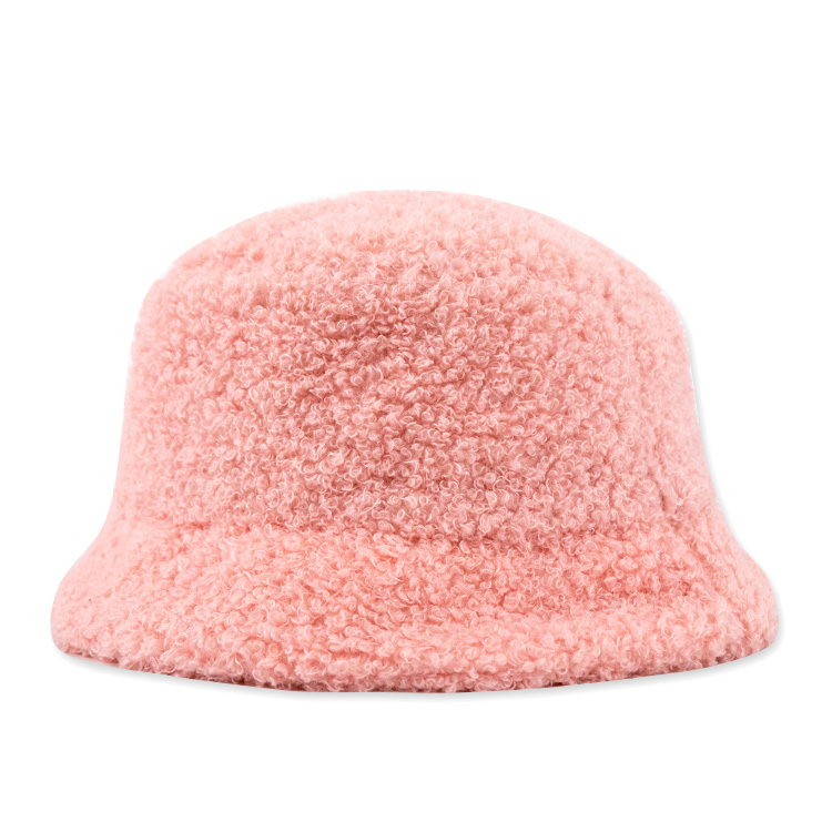 Fuzzy bell-shaped bucket hat without chin cord · FS-092