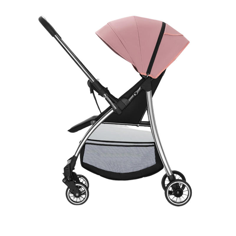 Lightweight stroller with long angled handle and open frame · PX-095
