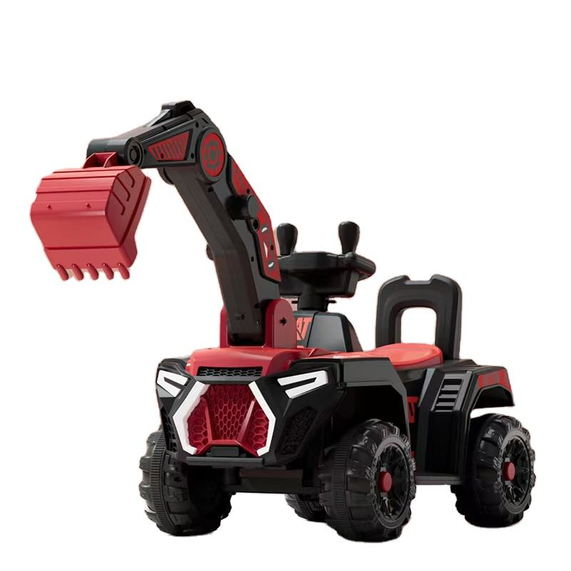 Four-wheel ride-on digging toy with central long boom · PX-097