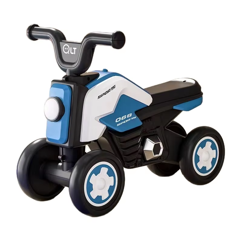 Four-wheel straddle ride-on toy with upright front shield and short seat · PX-101