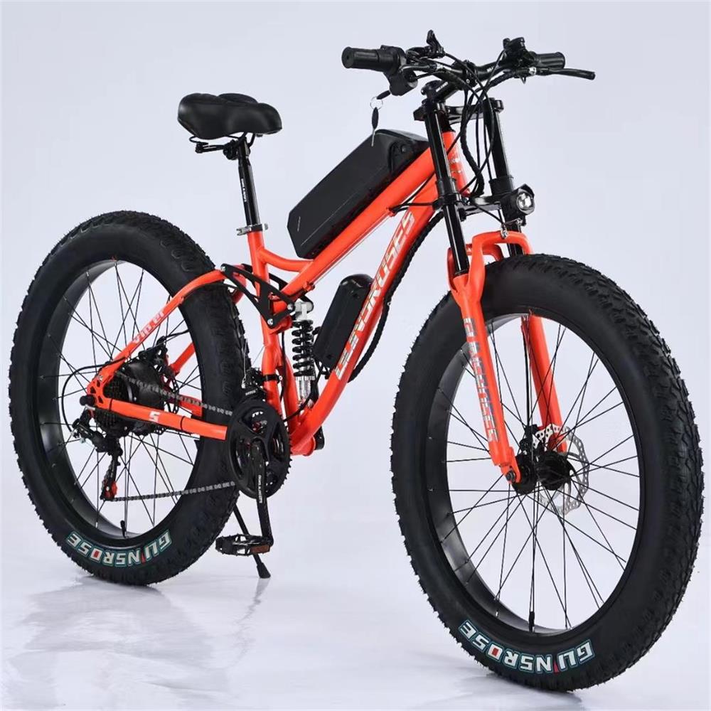 Electric fat-tyre bicycle with rear coil spring · PX-027