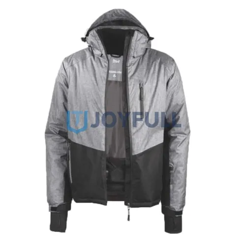 Ski-style jacket with angled waist panels and rib cuffs · FS-045