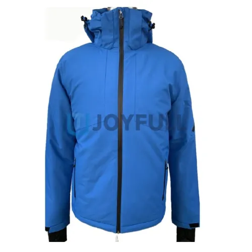 Hooded ski-style jacket with plain front · FS-017