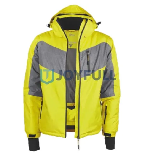 Ski-style jacket with chest panels and layered placket · FS-046
