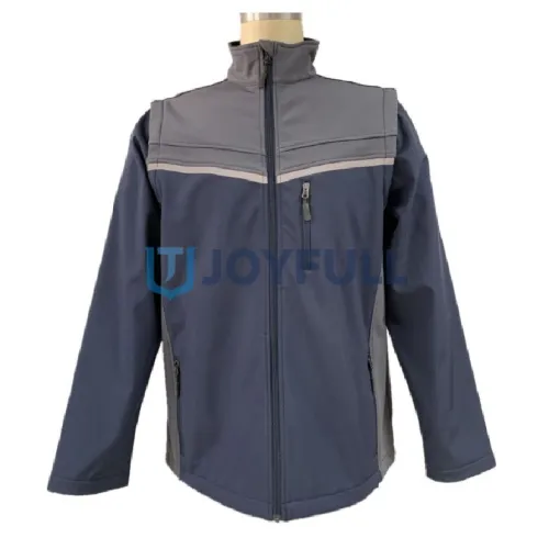 Stand-collar softshell jacket with chest yoke · FS-051